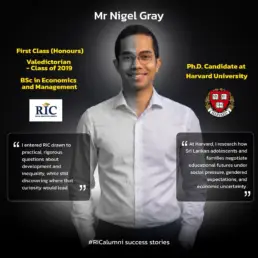 Nigel Gray, RIC Valedictorian and Harvard PhD Candidate, shares his academic journey in a professional success story portrait.
