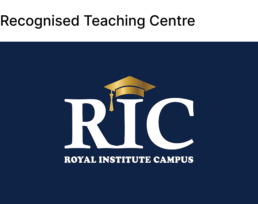 Royal Institute Campus (RIC) logo, a prestigious Recognised Teaching Centre offering world-class higher education programs.